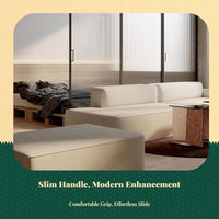 Sliding Glass Door Handle, Super Narrow Double Hook Mortise Lock, Modern Minimalist Pull, Protected Kitchen Pane Patio