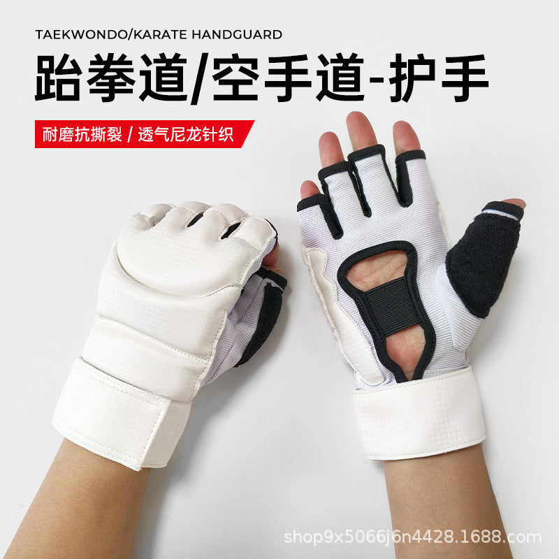 Taekwondo Half-Finger Gloves for Children and Adults Training Protection