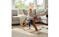 Wooden Rocking Horse Solid Wood Rocking Animal Odorless Paint Nursery Decor for Young Children