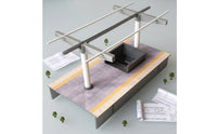 No-Light Underground Station Model DIY Station Platform Model Miniature Railway Platform Kit Scale for Hobbyists, Train Layouts