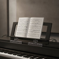 Keyboard Music Stand Black Keyboard Sheet Music Stand Rectangular for Keyboardists, Lessons, Rehearsals
