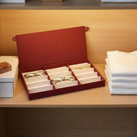 15-Slot Glasses Display Box Portable Oxford Cloth Eyewear Case Dust Resistant