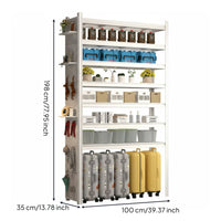 Multi-Layer Storage Rack High Load Capacity Heavy Duty Metal Rack Easy Assembly Metal Organizer Shelf for Balcony, Basement, Pantry