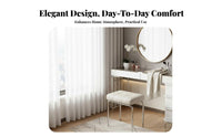 Cross-Legged paded Bench High Resilience pad Vanity Seat for Makeup Area