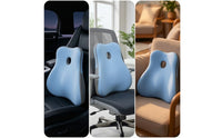 Contoured Support Cushion Ergonomic Pillow Supportive Back Support Pillow with Memory Foam Slow-Rebound for Office Workers, Drivers, Car Seat, Desk