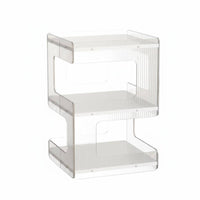Modern Design C-Shaped Bedside Shelf Space-Saving Nightstand 2-Tier Storage Bedroom Furniture adaptable for Apartment Dwellers, Homeowners, Remote Workers, Small Spaces, Dorm Room, Home Office