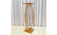 Flower Stand Gold-Colored Flower Stand with Square Base Floral Riser Decorative Display Plinth Tall for Wedding Planners