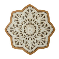 Carved Wood Wall Art Floral Carved Wall Art Decorative for Hallway