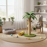 Low-Shedding Coconut Tree Cat Scratcher Stable and Long-Lasting Sisal Rope Cat Scratcher Space-Saving