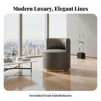 Light Luxury Design Upholstered Barrel Chair Modern Design Barrel Armchair Comfortable Cushioning Seating Furniture Cozy Backrest for Business Owners, Interior Designers, Reception Area, Hotel, Bedroom, Living Room