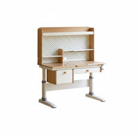 Ergonomic Learning Desk Ergonomic Kids Study Desk Solid Wood Child Homework Station Adjustable Tiltable Desktop Built-in Lamp Student Writing Table Suitable for Students Homework Home