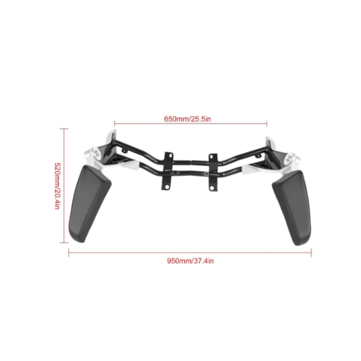 Motorcycle Passenger Armrest Assembly Balanced Motorcycle Rear Seat Armrest Comfortable for Pillion Riders
