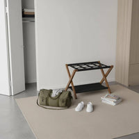 Double Layer Luggage Rack Space-Saving Foldable Suitcase Stand Portable