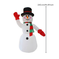 Inflatable Snowman with Top Hat Giant Christmas Inflatable Snowman Yard Decoration Freestanding Outdoor for Garden, Storefront