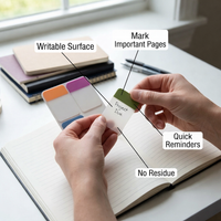 Sticky Notes Index Tabs for Organizing Files, Multicolor Removable Repositionable Reminders for Office Students, 4 for Books, 80 Sheets Total