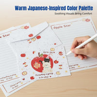 Fruit Teddy Postcard Set, Cute Envelope, Letter Paper, Creative Handwritten Greeting Card, Encouragement, Confession