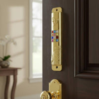 Decorative Mezuzah Door Plaque Inlaid Stones Door Frame Decoration Embossed