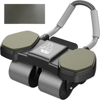 Four-Wheel Elbow-Support Ab Wheel with Auto-Return for Home Fitness