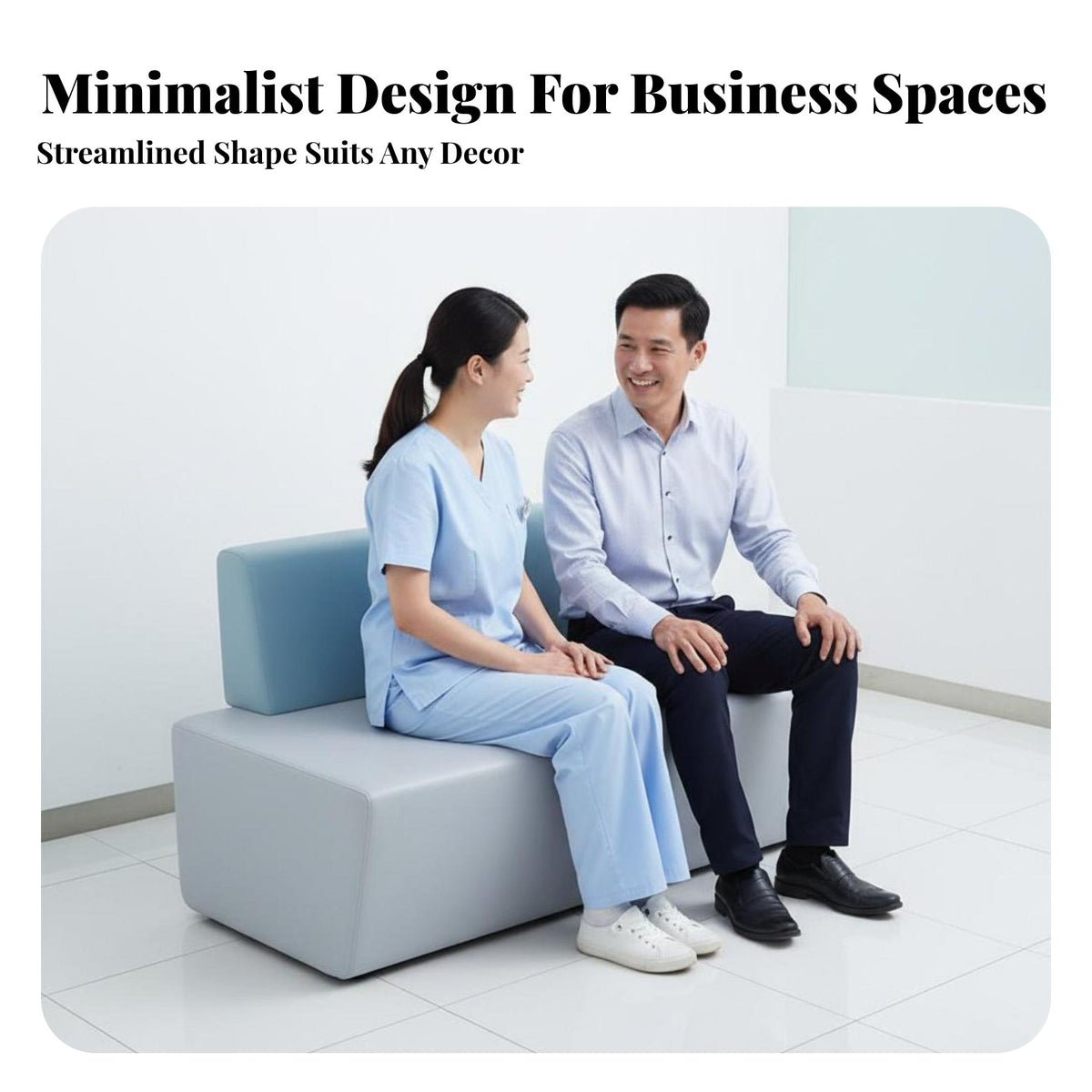 Nordic Design Square siderest Sofa Minimalist stylistic Multi-Seat Waiting Bench configurable assembly Reception Seating Business-Grade for Patients, Clients, tailoreders, medical office, Hospital, Lobby, Lounge
