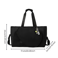Large Tennis Shoulder Bag Shoe Compartment Tennis Tote Bag Water-Resistant Athletic Gear