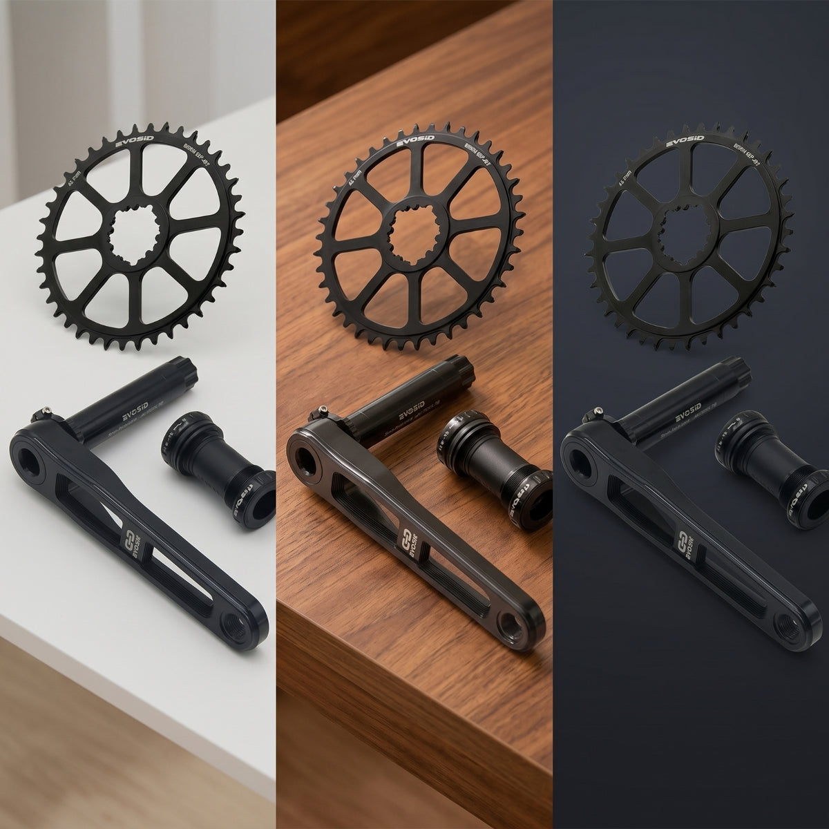 40T Crankset CNC-Machined Crankset with Chainring Lightweight for Cyclists, Asphalt Riders, Gravel Bikes