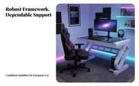 Multi-Purpose Minimalist Computer Desk Sturdy Design Simple Rectangular Desk Spacious Desktop Study Table Easy to Assemble for gaming enthusiasts, Office Workers, Students, Dorm Room, Bedroom