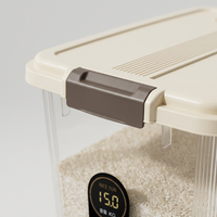 15L Rice Organizer Box with Wheels, 15Kg Flour Storage Containers, Airtight Rice Organizer Box, Food - Image 7