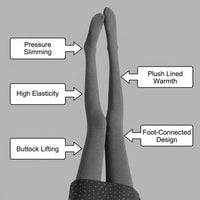 Fleece Lined Tights for Women with Compression and Control, Thermal for Autumn Winter Under Skirts, Blend Leggings