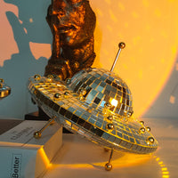 跨境DiscoBall飞碟复古迪斯科球圣诞玻璃家居摆件桌面反光装饰品