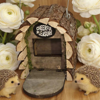 Outdoor Birdhouse Hanging Garden Ornament Handmade Wooden Birdhouse Garden Wild Bird Feeder House