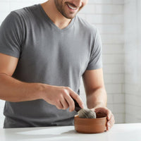 Wooden Shaving Bowl Long-Lasting Personal Care Even Finish for Men