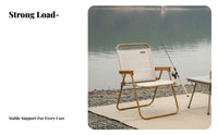 Foldable Design Low-Silhouette Camp Armchair Lightweight Folding Chair Long-Lasting Portable Seat Strong Frame for Picnickers, Beachand Travelers, Fishing, Picnic, Picnics, Beach