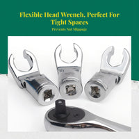 Universal Brake Line Wrench, Multi-Angle Open-End Tool, Automotive Repair, Quick Removal, precise Grip