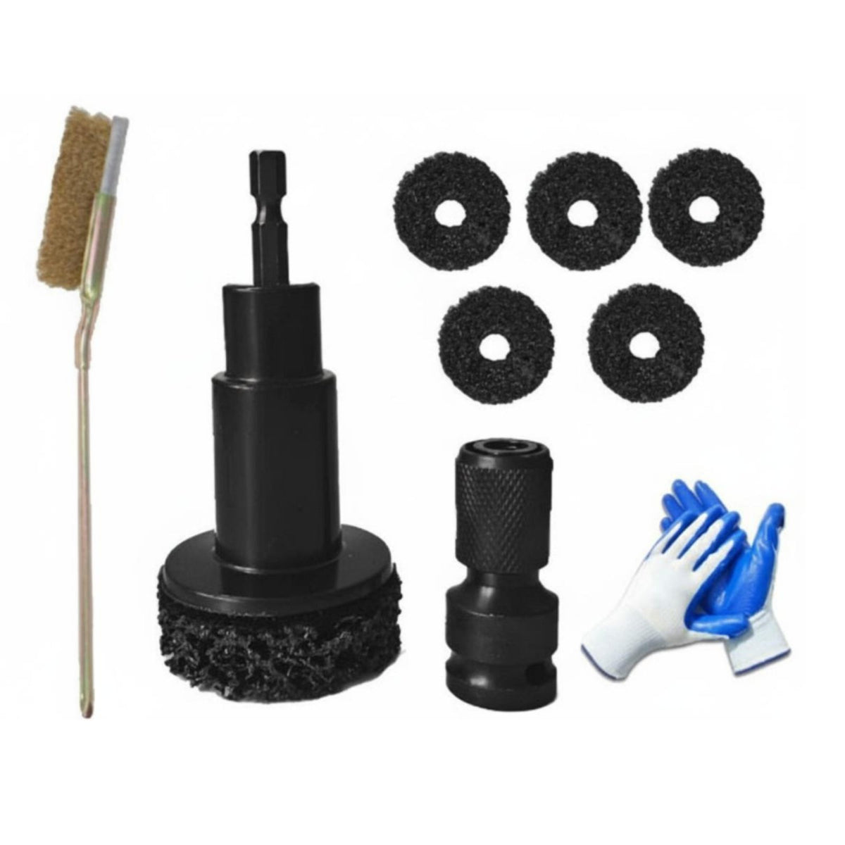 Rust Removal Brake Disc Resurfacing Tool Wear-Resistant Wheel Hub Cleaning Tool Wide Application Hub Grinder Drill Attachment Waterproof for Mechanics