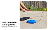 Solo Practice Set Untwisting Design Self Practice Tennis Set Fillable Base Practice Tool for Beginners, Students, Indoor, Fitness Exercise, Backyard