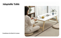 Foldable Bay alcove Desk Safe Rounded Corners Foldable Chabudai Table