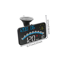 Car Head-up Display Black ABS Suction-Mount HUD Car Head-up Display Rounded Corners HUD Speedometer Slim Profile