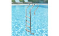 Stainless Steel Pool Ladder No Permanent Holes Pool Ladder with Handrails Rust-Resistant