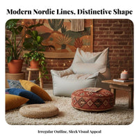Highsupport lounge seat Nordic Design Ergonomic Foam Lounger Comfortable Non-Slip Base for Students, players, Balcony