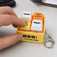 4-Key New Year Edition Luminous Electronic Voice Button Decompression Keyboard Sound Toy Keychain Pendant