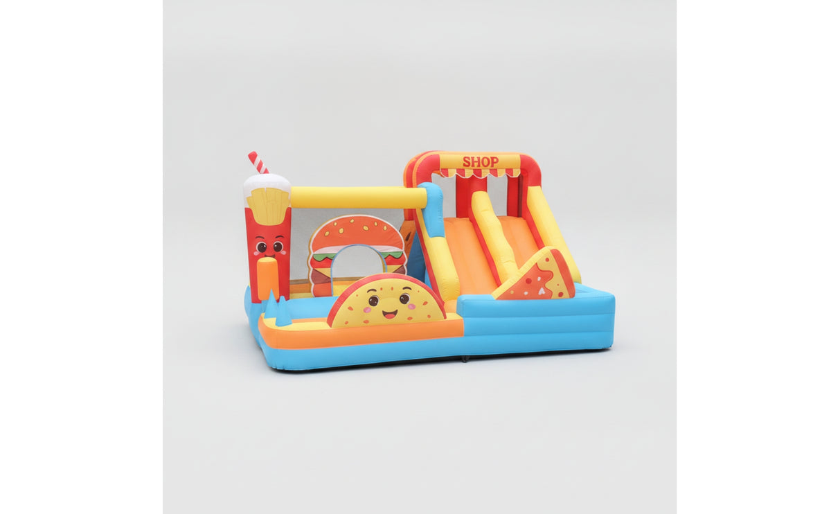 Bouncy Castle Heavy-Duty Castle with Slide Inflatable with Slide for Birthday Parties