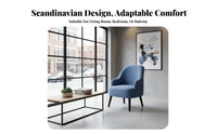 Upholstered Wooden Armchair Nordic Design Upholstered Armchair with Wooden Frame Leisure Aesthetic Comfortable Padding