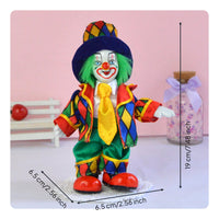 6 Inch Standing Clown Doll Colorful Costume House Decoration Collectible