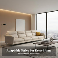 Multi-Piece Lounger Set Italian aesthetic Straight-Line Settee Minimalist Design Sofa for Small Apartment Dwellers, Homeowners, Lounge Area
