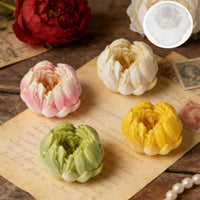 DIY Peony Bud Mold Reusable Peony Candle Mold Flexible Easy to Demold