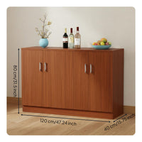Floor Standing Cabinet with Doors Versatile Design Kitchen Cupboard Adjustable Shelves Living Room Console Cabinet for Homeowners, Families, Entryway