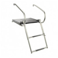 Swim Platform Textured Dot Pattern Stainless Steel Swim Platform Ladder Non-Slip