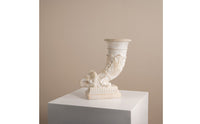 Sheep Head Vase Carved Curved Form Vase Sculptural Sculpture for Home Stylists, Mantel, Bookshelf