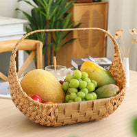 Woven Picnic Fruit Basket with Handle