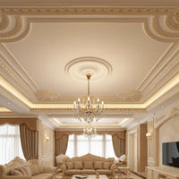PU Ceiling Medallion Long-Lasting Round Ceiling Medallion Waterproof for Hallway